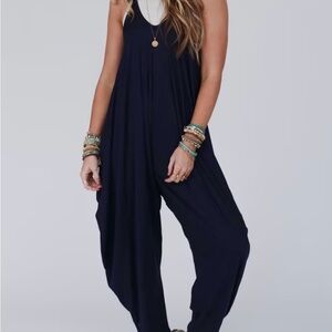 Three Bird Nest Navy color Jumpsuit- Small